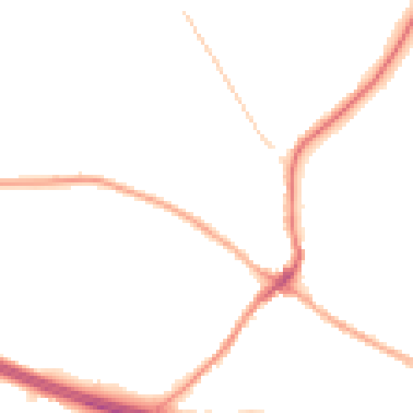 Night-time road noise heatmap for CV22 6GA