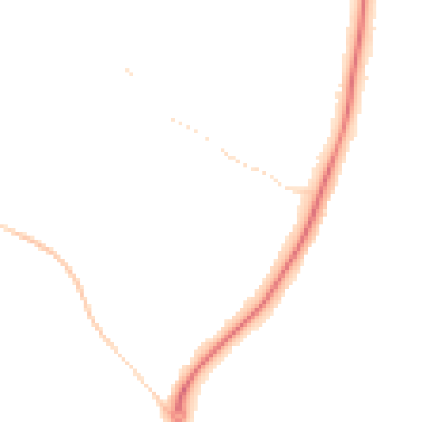Night-time road noise heatmap for CV22 6JD