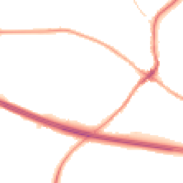 Night-time road noise heatmap for CV22 6NB