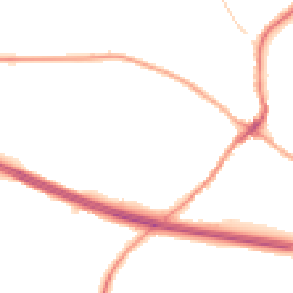 Night-time road noise heatmap for CV22 6NE