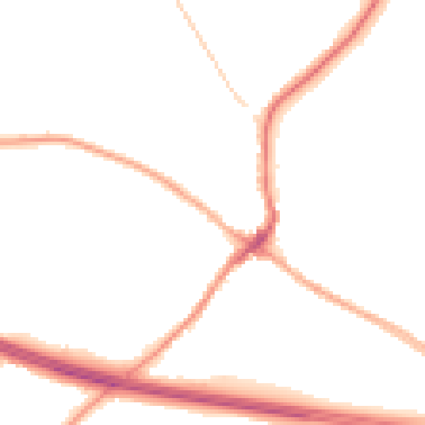 Night-time road noise heatmap for CV22 6NH