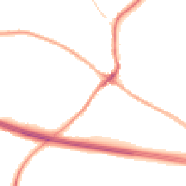 Night-time road noise heatmap for CV22 6NL