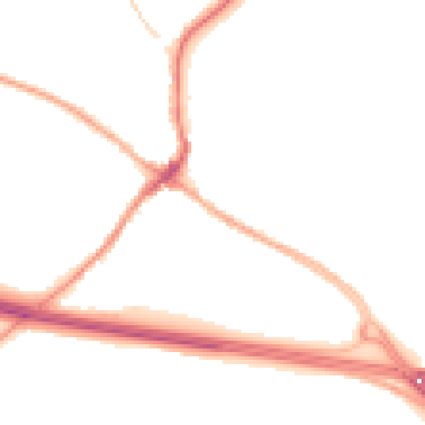 Night-time road noise heatmap for CV22 6NS
