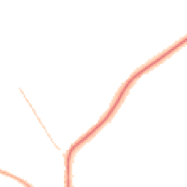Night-time road noise heatmap for CV22 6PU