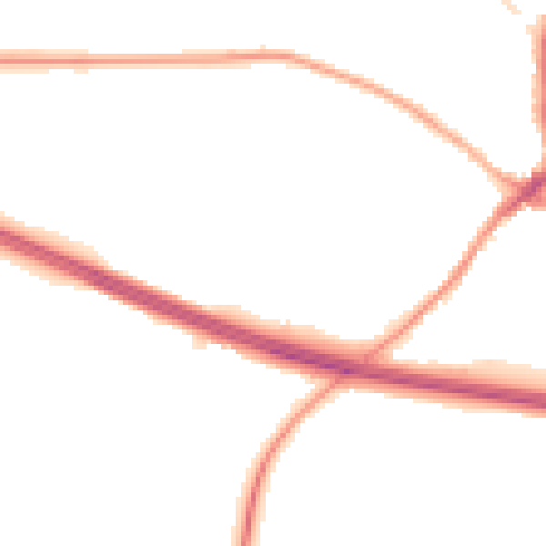 Night-time road noise heatmap for CV22 6QG