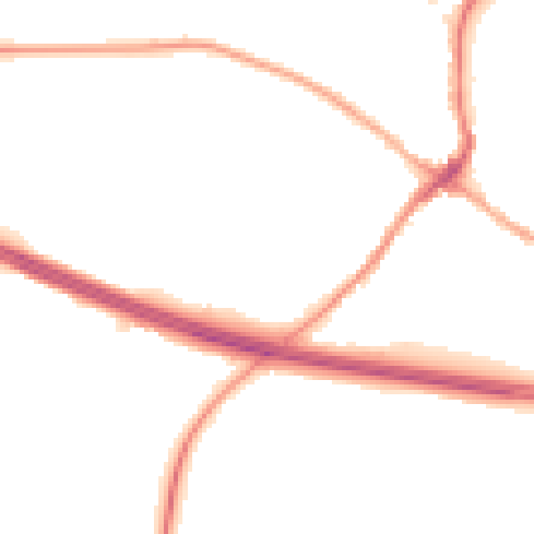 Night-time road noise heatmap for CV22 6QL