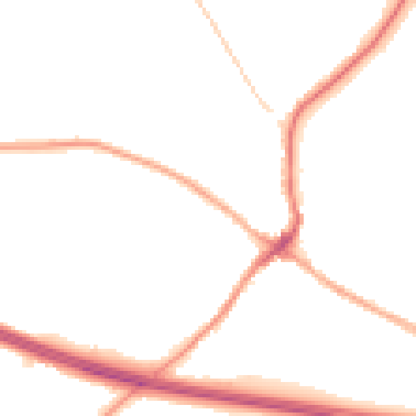 Night-time road noise heatmap for CV22 6RA