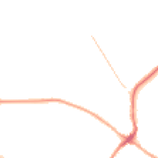 Night-time road noise heatmap for CV22 6RB
