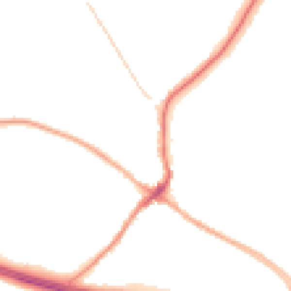 Night-time road noise heatmap for CV22 6TB