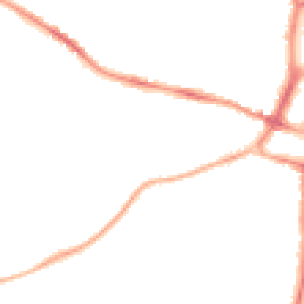 Night-time road noise heatmap for CV22 7AP