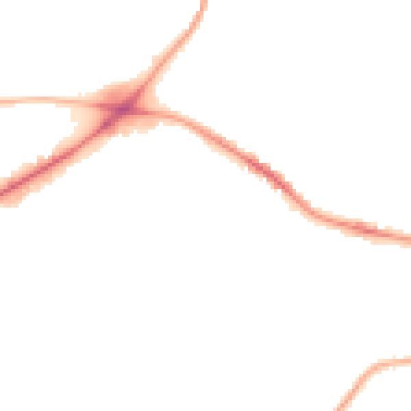 Night-time road noise heatmap for CV22 7TX