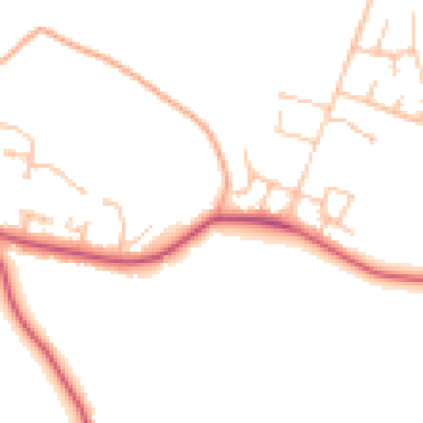 Daytime road noise heatmap for CV23 0AF