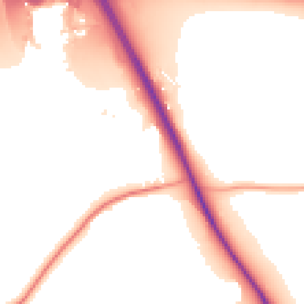 Daytime road noise heatmap for CV23 0AH