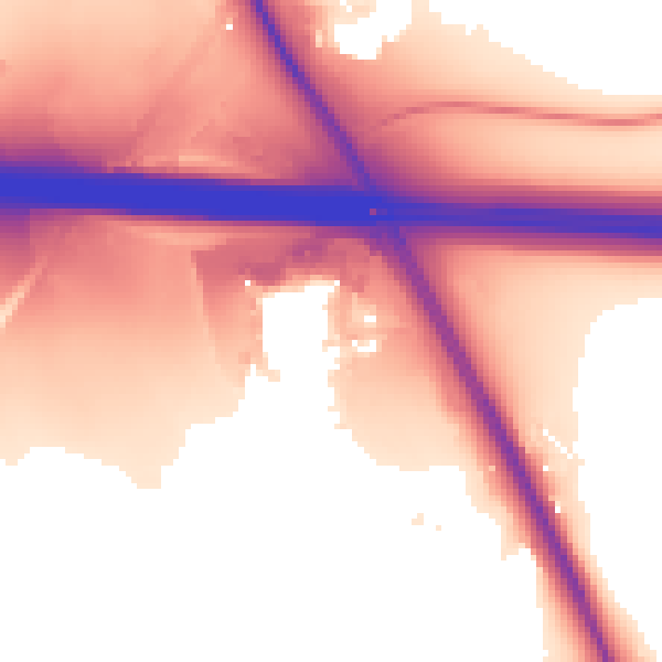 Daytime road noise heatmap for CV23 0AL