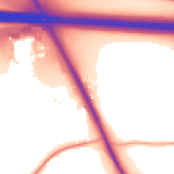 Daytime road noise heatmap for CV23 0AP