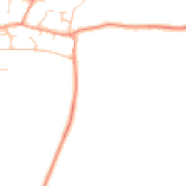 Daytime road noise heatmap for CV23 0BA