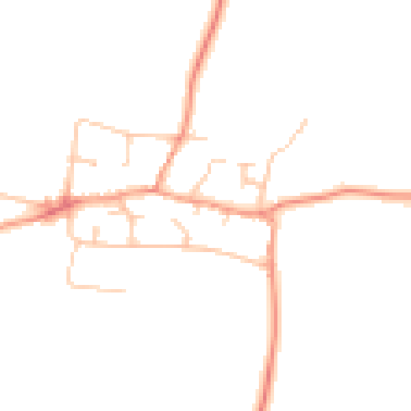 Daytime road noise heatmap for CV23 0BD