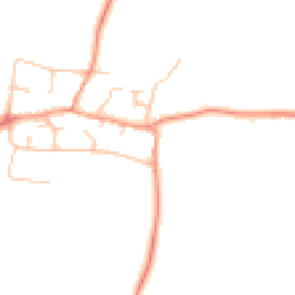 Daytime road noise heatmap for CV23 0BE