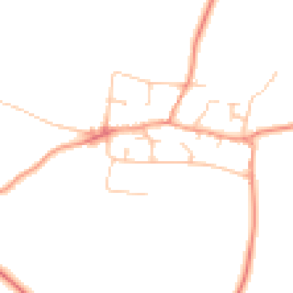 Daytime road noise heatmap for CV23 0BG