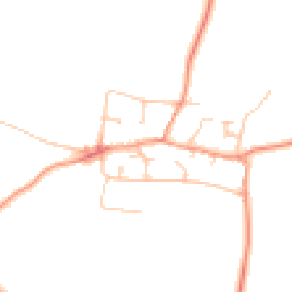 Daytime road noise heatmap for CV23 0BH