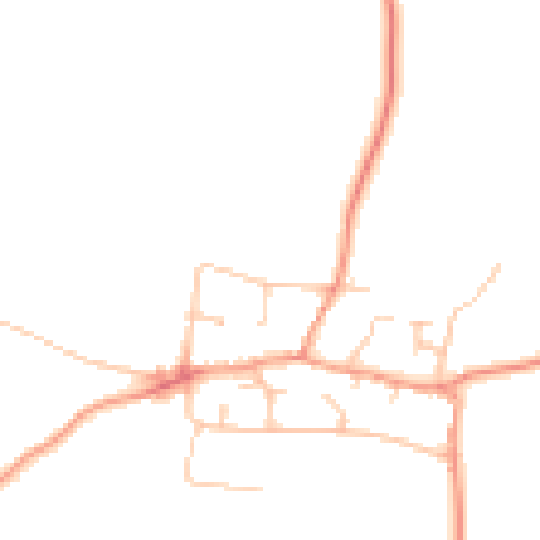 Daytime road noise heatmap for CV23 0BN