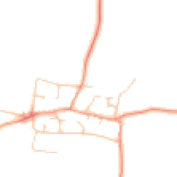 Daytime road noise heatmap for CV23 0BS