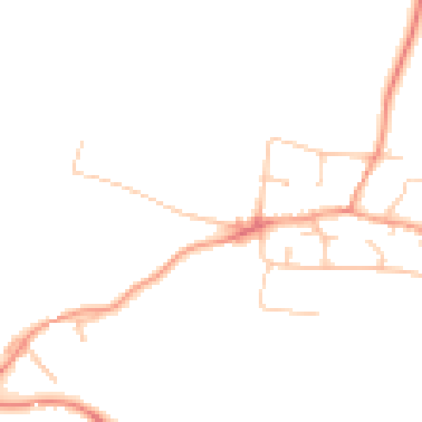 Daytime road noise heatmap for CV23 0BT