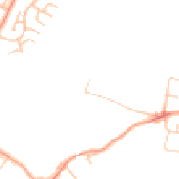 Daytime road noise heatmap for CV23 0BU