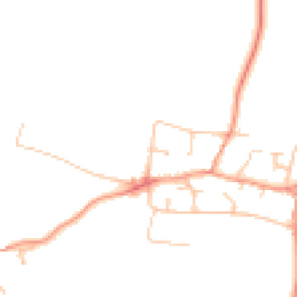 Daytime road noise heatmap for CV23 0BW
