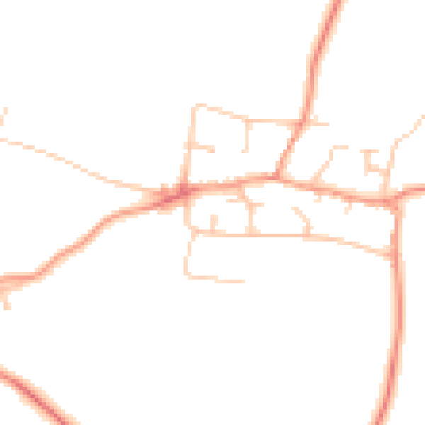 Daytime road noise heatmap for CV23 0BX