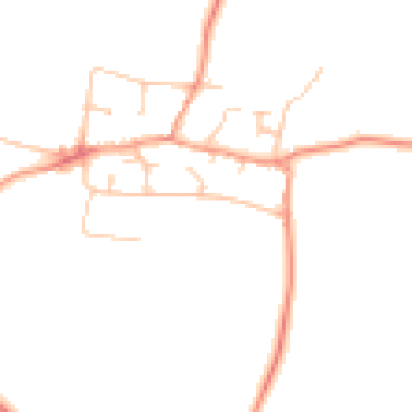 Daytime road noise heatmap for CV23 0BZ