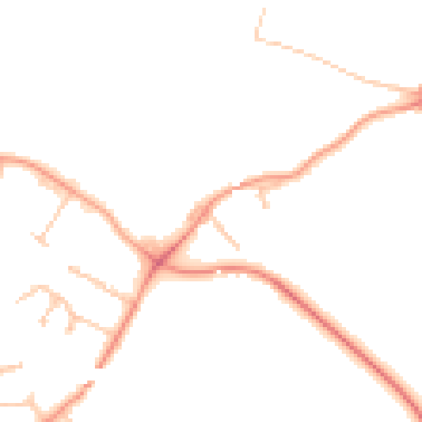 Daytime road noise heatmap for CV23 0DG