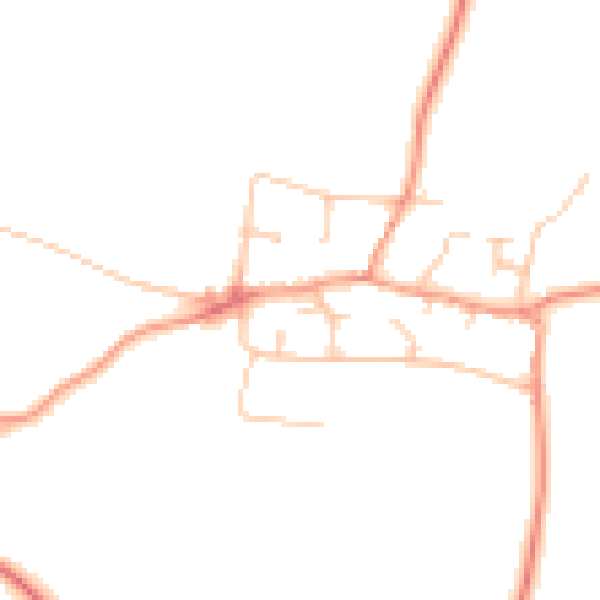 Daytime road noise heatmap for CV23 0DH