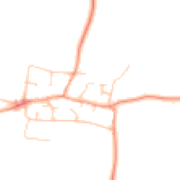 Daytime road noise heatmap for CV23 0DJ