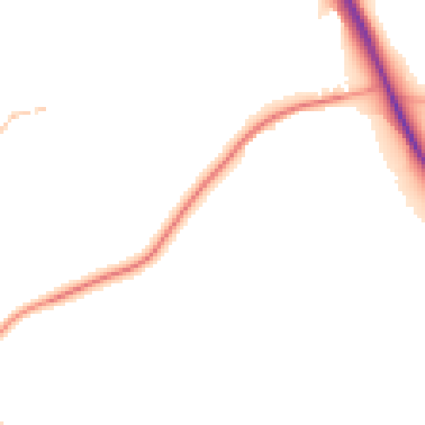 Daytime road noise heatmap for CV23 0DP
