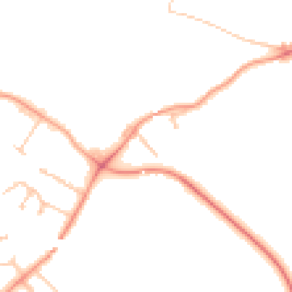 Daytime road noise heatmap for CV23 0DQ