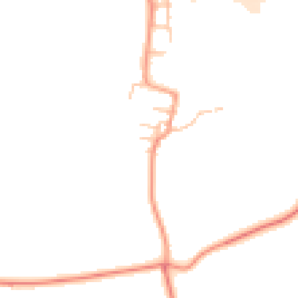 Daytime road noise heatmap for CV23 0DR