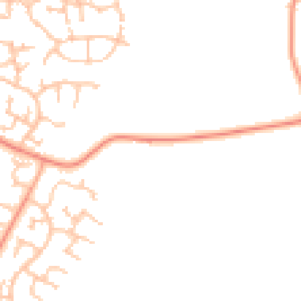 Daytime road noise heatmap for CV23 0DW