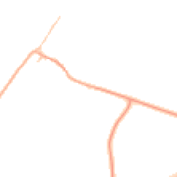 Daytime road noise heatmap for CV23 0EJ