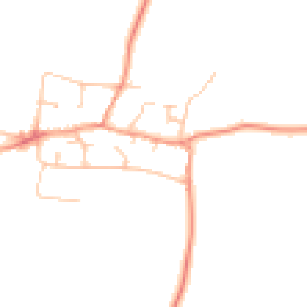 Daytime road noise heatmap for CV23 0ES