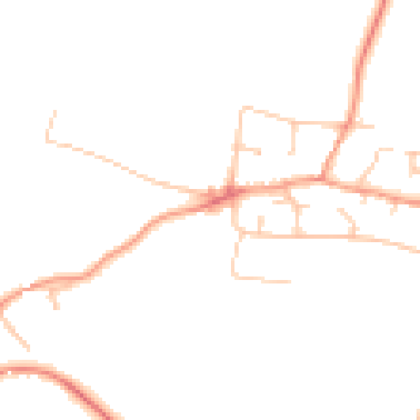 Daytime road noise heatmap for CV23 0EU