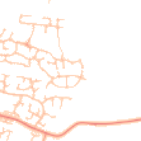 Daytime road noise heatmap for CV23 0FA
