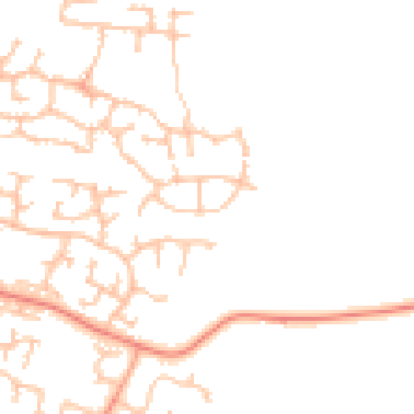 Daytime road noise heatmap for CV23 0FB