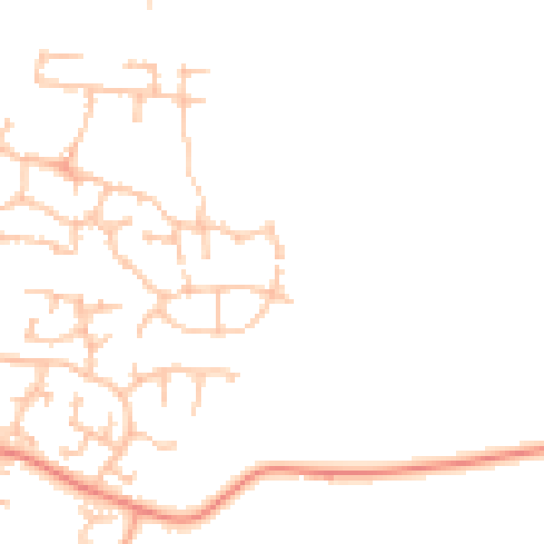 Daytime road noise heatmap for CV23 0FD