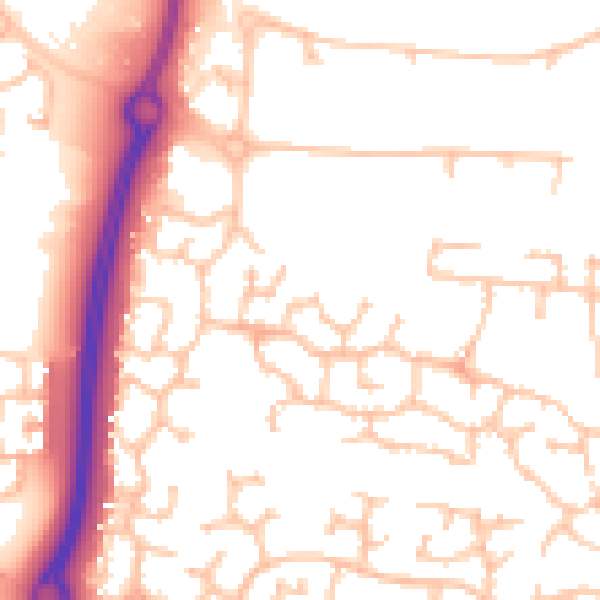 Daytime road noise heatmap for CV23 0GE