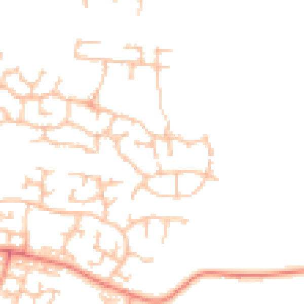 Daytime road noise heatmap for CV23 0LD