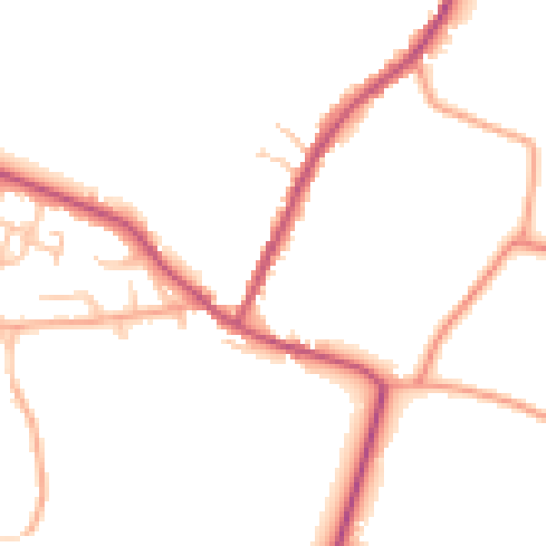 Daytime road noise heatmap for CV23 0LW