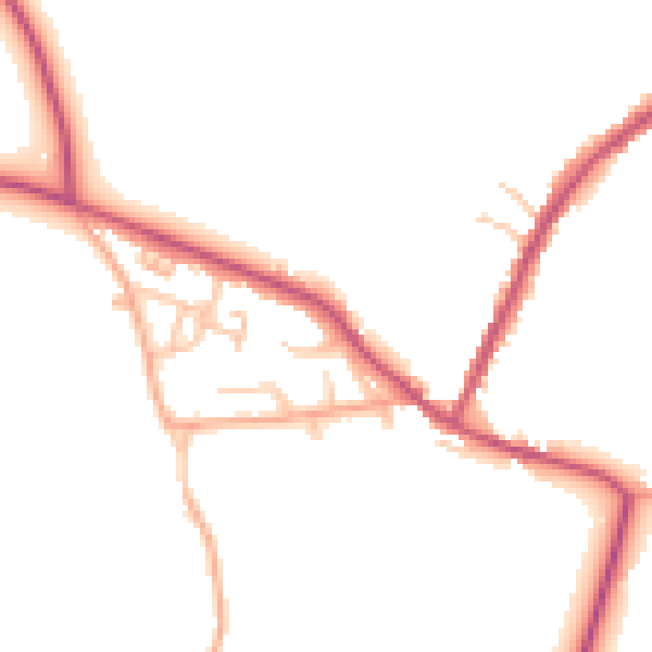 Daytime road noise heatmap for CV23 0NE