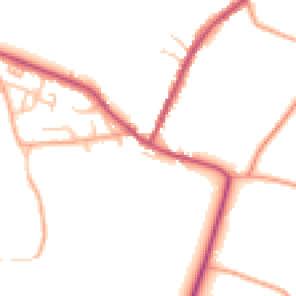 Daytime road noise heatmap for CV23 0NH