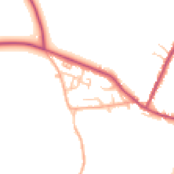 Daytime road noise heatmap for CV23 0NN